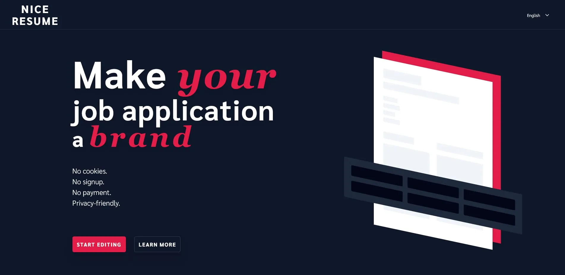 Capture d'écran de Nice Resume