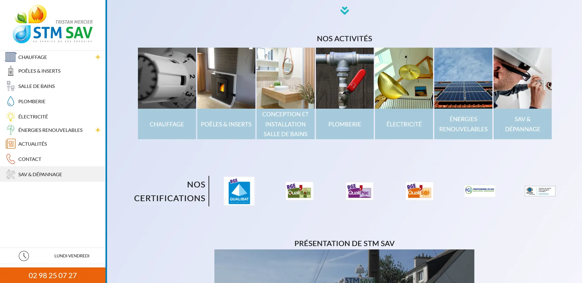 Capture d'écran de STM SAV